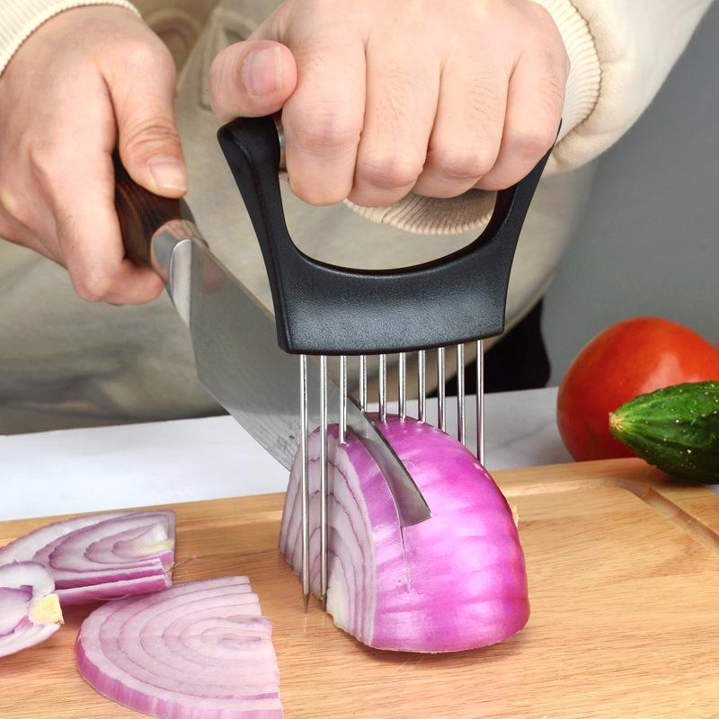 Stainless Steel Onion Cutter H - Onion Holder Slicer recension och pris