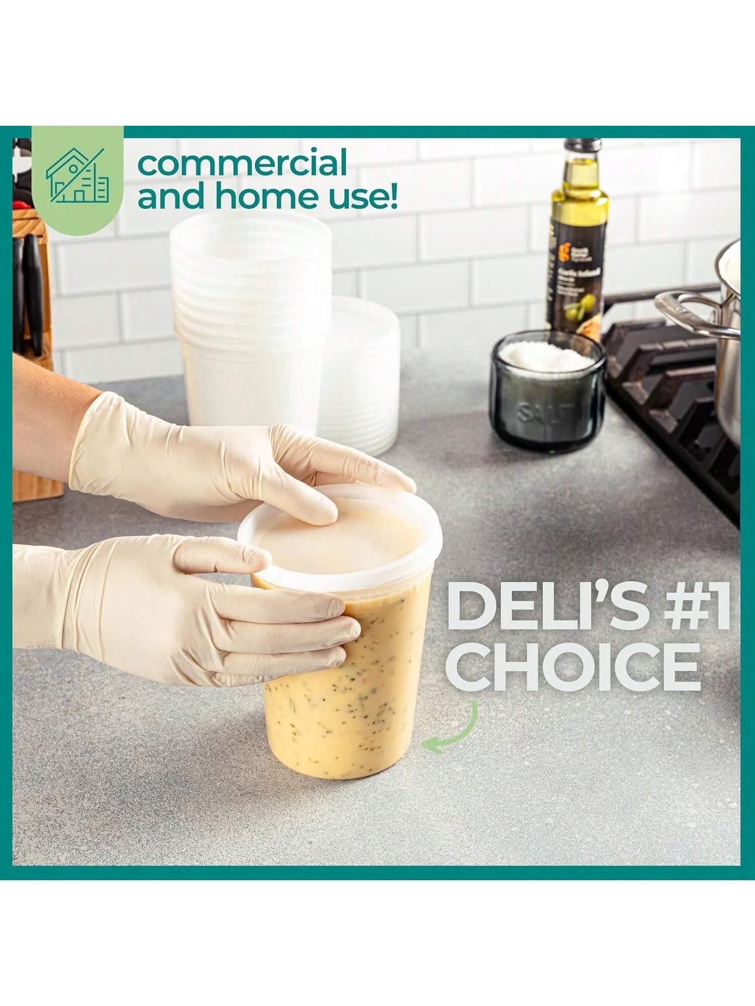 24Pack 32oz Deli Containers wi - Meal Prep Jars With Lids recension och pris