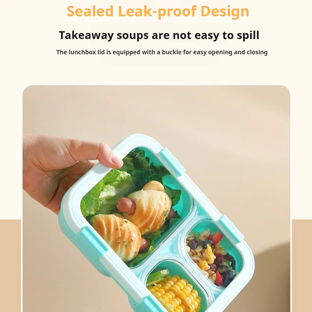 Lunch Box with Lids 3 Compartm - Meal Prep Jars With Lids recension och pris
