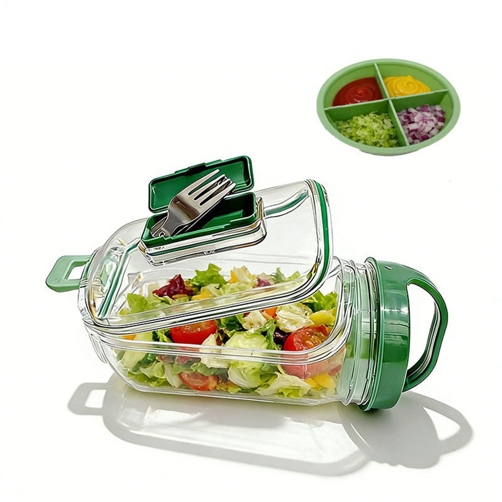 Side-Opening Salad Jar 1000ml  - Meal Prep Gym Food recension och pris