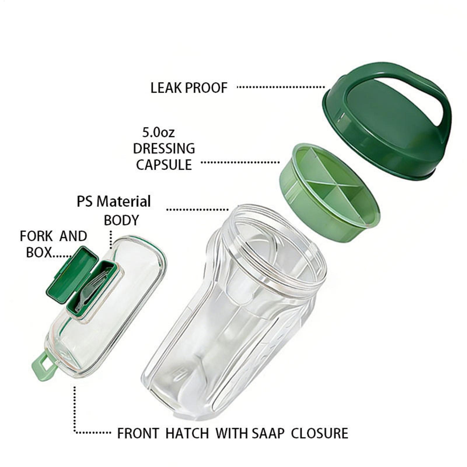 Side-Opening Salad Jar 1000ml  - Meal Prep Gym Food recension och pris