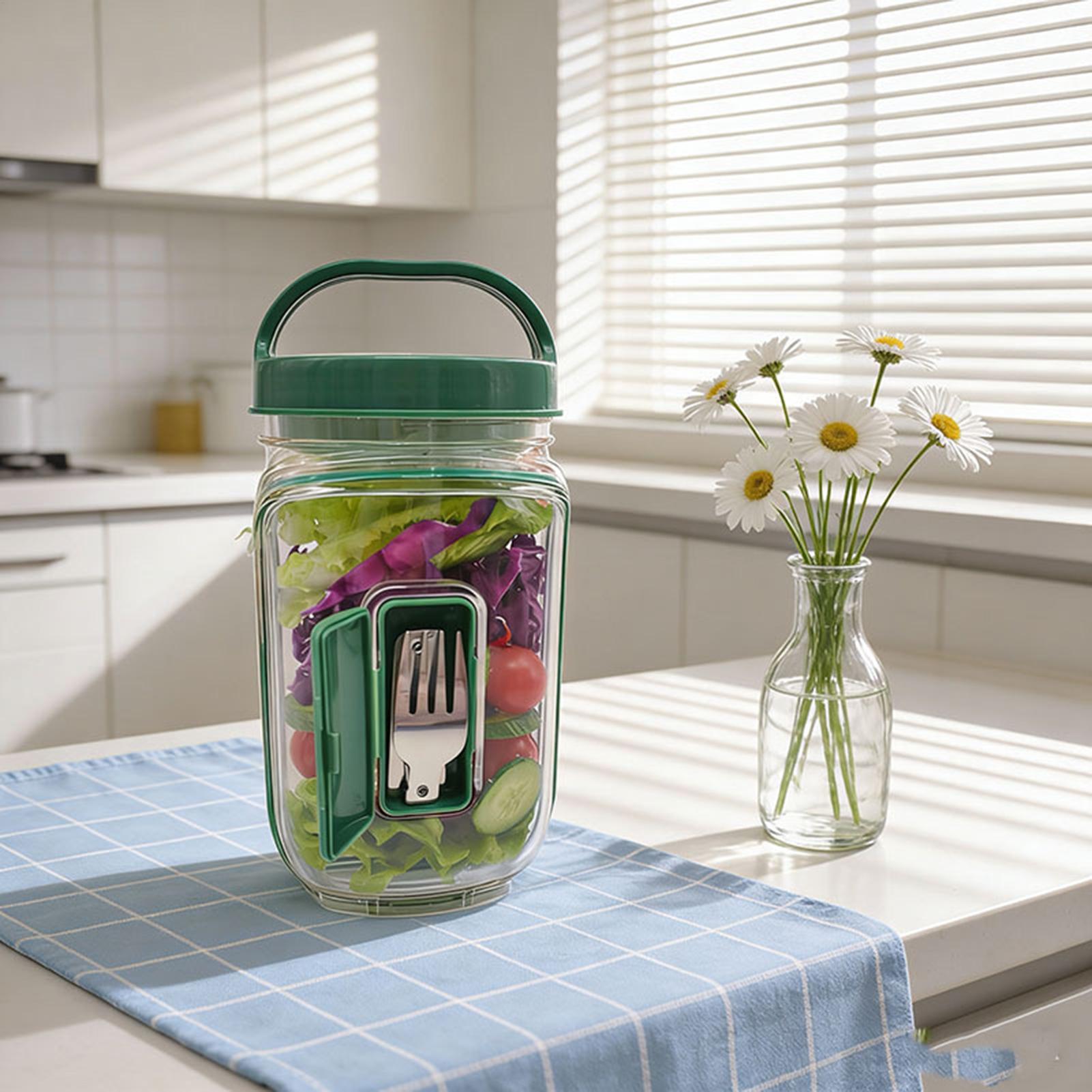 Side-Opening Salad Jar 1000ml  - Meal Prep Gym Food recension och pris