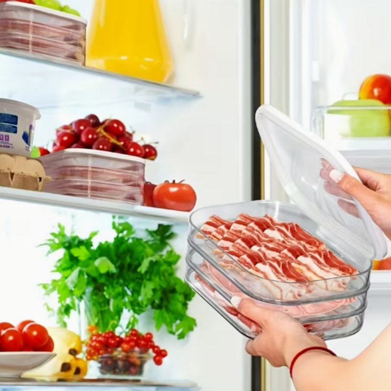 Meat Container for Fridge Baco - Meal Prep Jars With Lids recension och pris