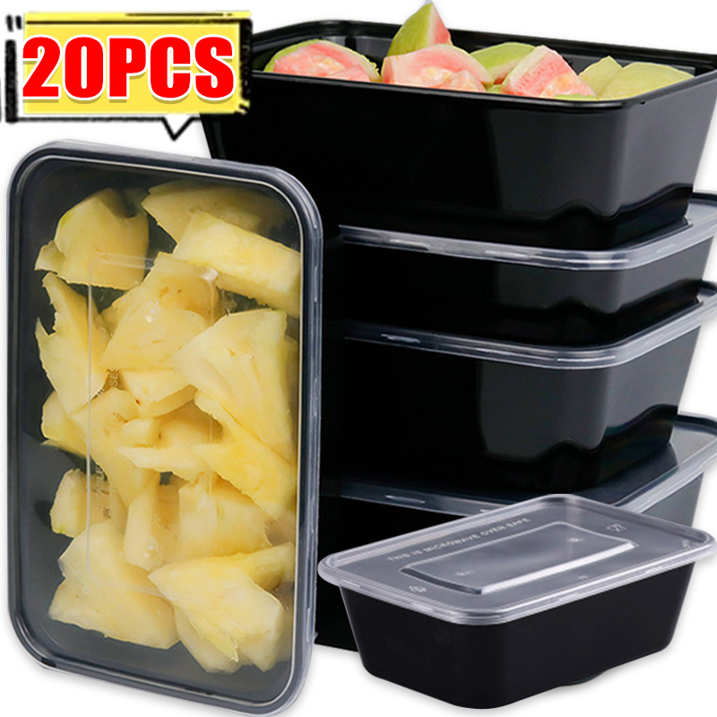 10/20x Food Storage Containers - Meal Prep Jars With Lids recension och pris