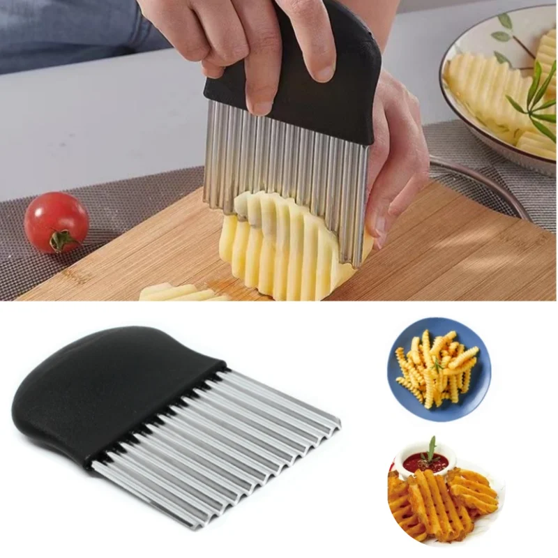 Stainless Steel Potato Chip Sl - Onion Holder Slicer recension och pris