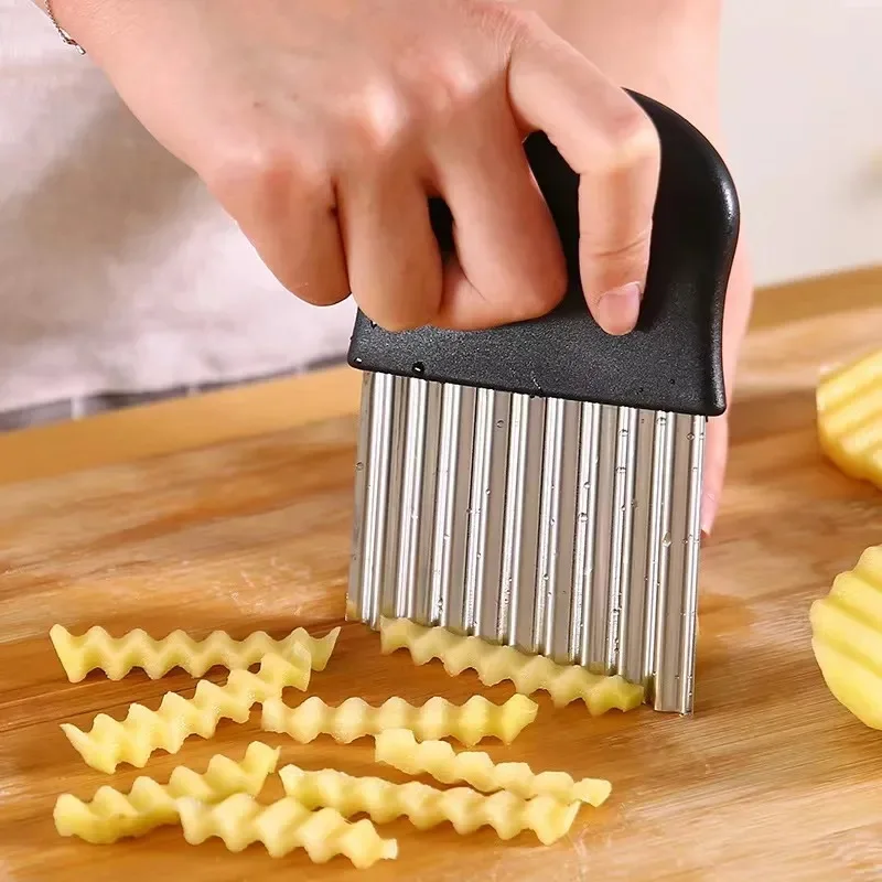 Stainless Steel Potato Chip Sl - Onion Holder Slicer recension och pris