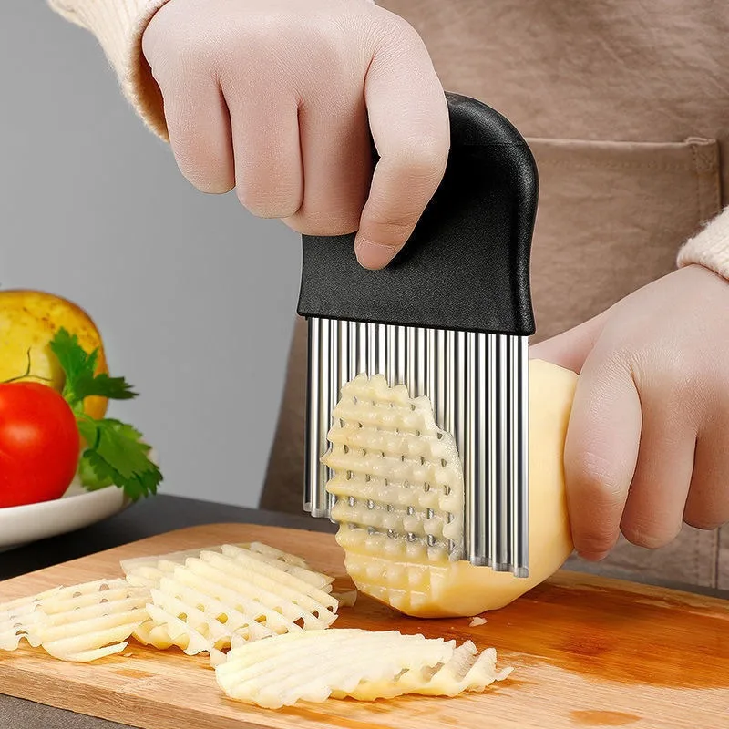Stainless Steel Potato Chip Sl - Onion Holder Slicer recension och pris