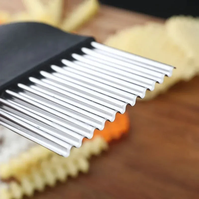Stainless Steel Potato Chip Sl - Onion Holder Slicer recension och pris