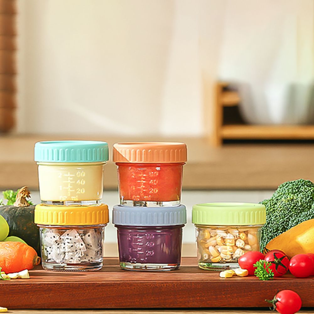 6pcs Glass Baby Food Jar Reusa - Salad Container Jar recension och pris