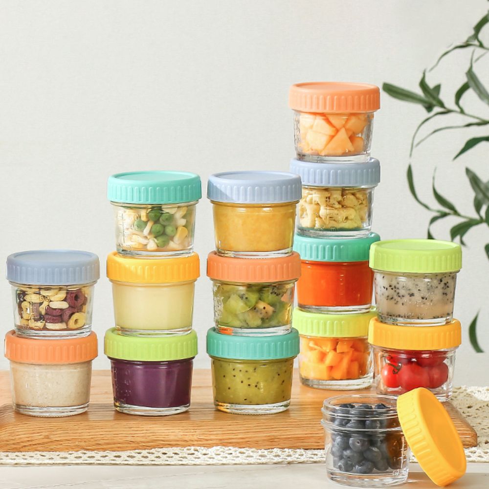 6pcs Glass Baby Food Jar Reusa - Salad Container Jar recension och pris