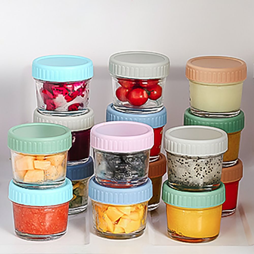 6pcs Glass Baby Food Jar Reusa - Salad Container Jar recension och pris