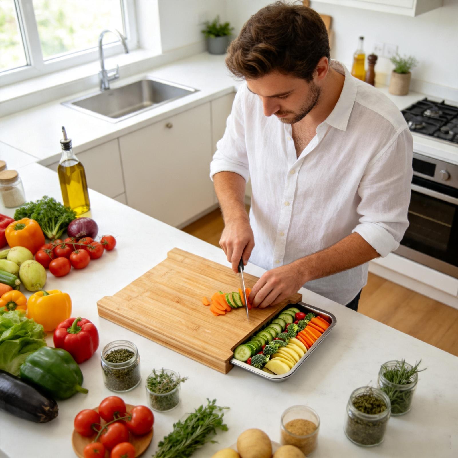Wood Cutting Boards For Kitche - Meal Prep For Cutting recension och pris