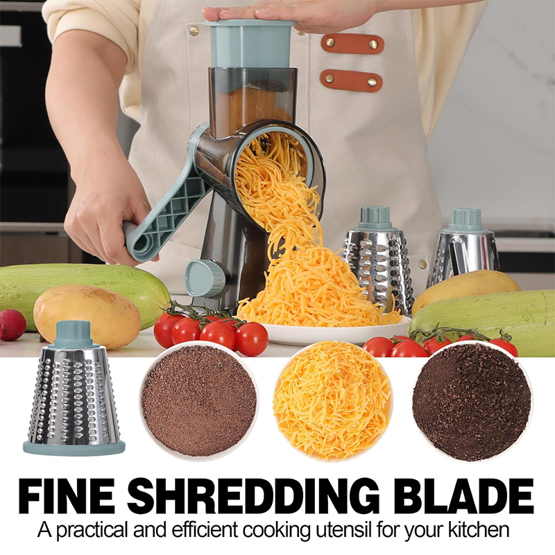 LMETJMA 3 in 1 Rotary Cheese G - Onion Holder Slicer recension och pris