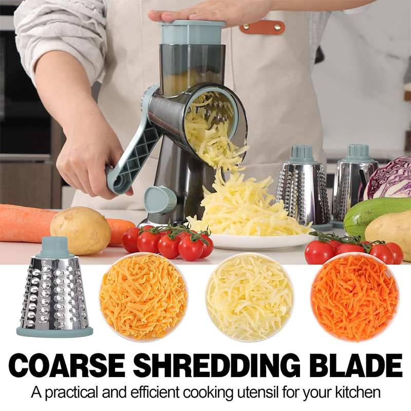 LMETJMA 3 in 1 Rotary Cheese G - Onion Holder Slicer recension och pris