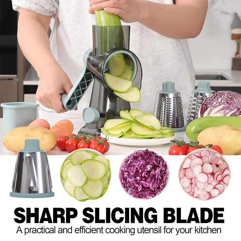 LMETJMA 3 in 1 Rotary Cheese G - Onion Holder Slicer recension och pris