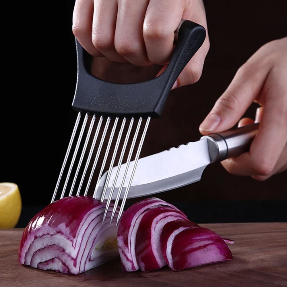Stainless Steel Onion Cutter H - Onion Holder Slicer recension och pris