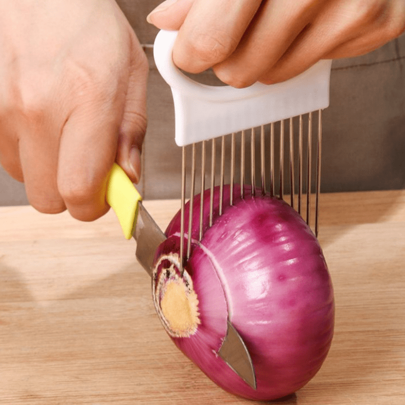 1/4PC Stainless Steel Onion Ne - Onion Holder Slicer recension och pris