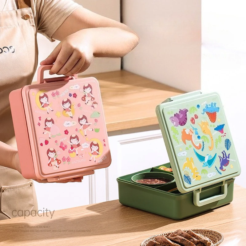 Lunch Box Cartoon Fruit Salad  - Salad Container Jar recension och pris