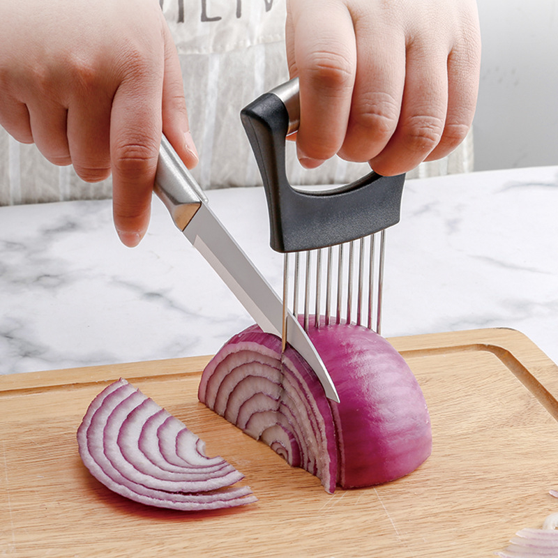 Stainless Steel Onion Cutter H - Onion Holder Slicer recension och pris