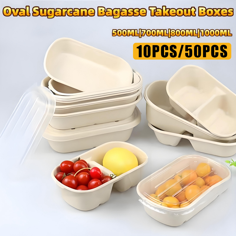 10/50PCS Disposable Takeaway B - Salad Container Jar recension och pris