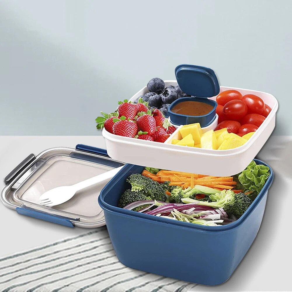 1100ml/1500ml Portable Lunch B - Salad Container Jar recension och pris