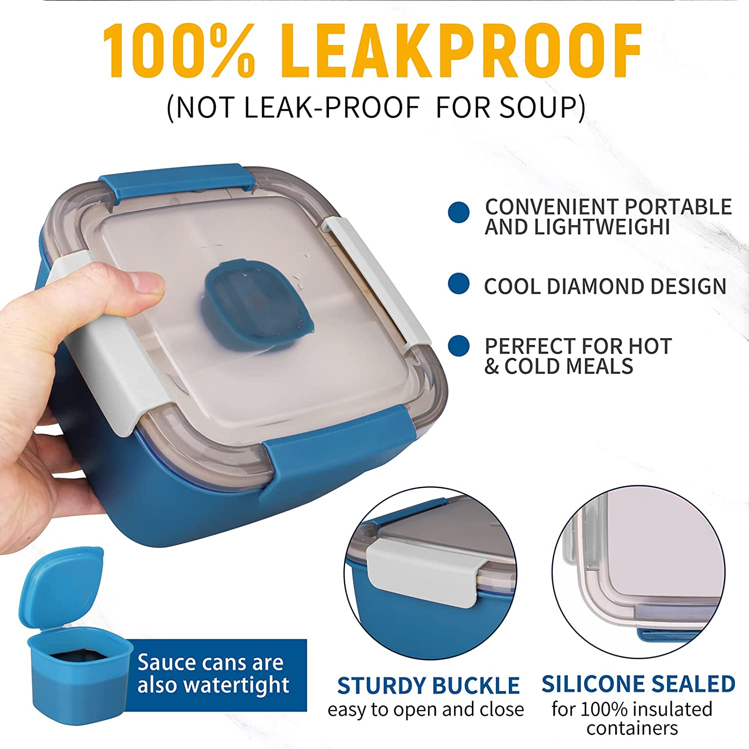 1100ml/1500ml Portable Lunch B - Salad Container Jar recension och pris