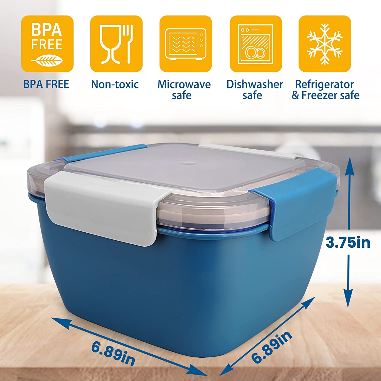1100ml/1500ml Portable Lunch B - Salad Container Jar recension och pris