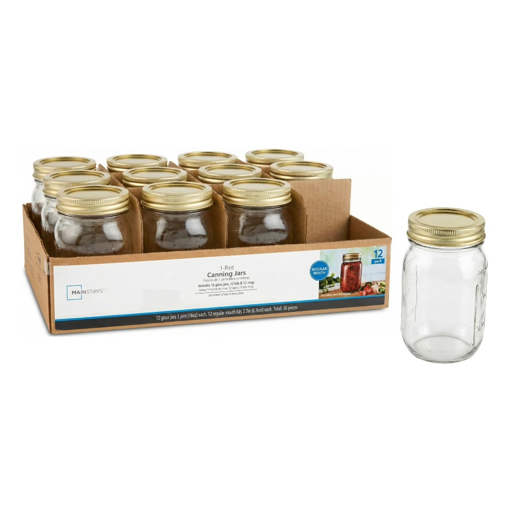 16 oz Mason Jars, Regular Mout - Meal Prep Jars With Lids recension och pris