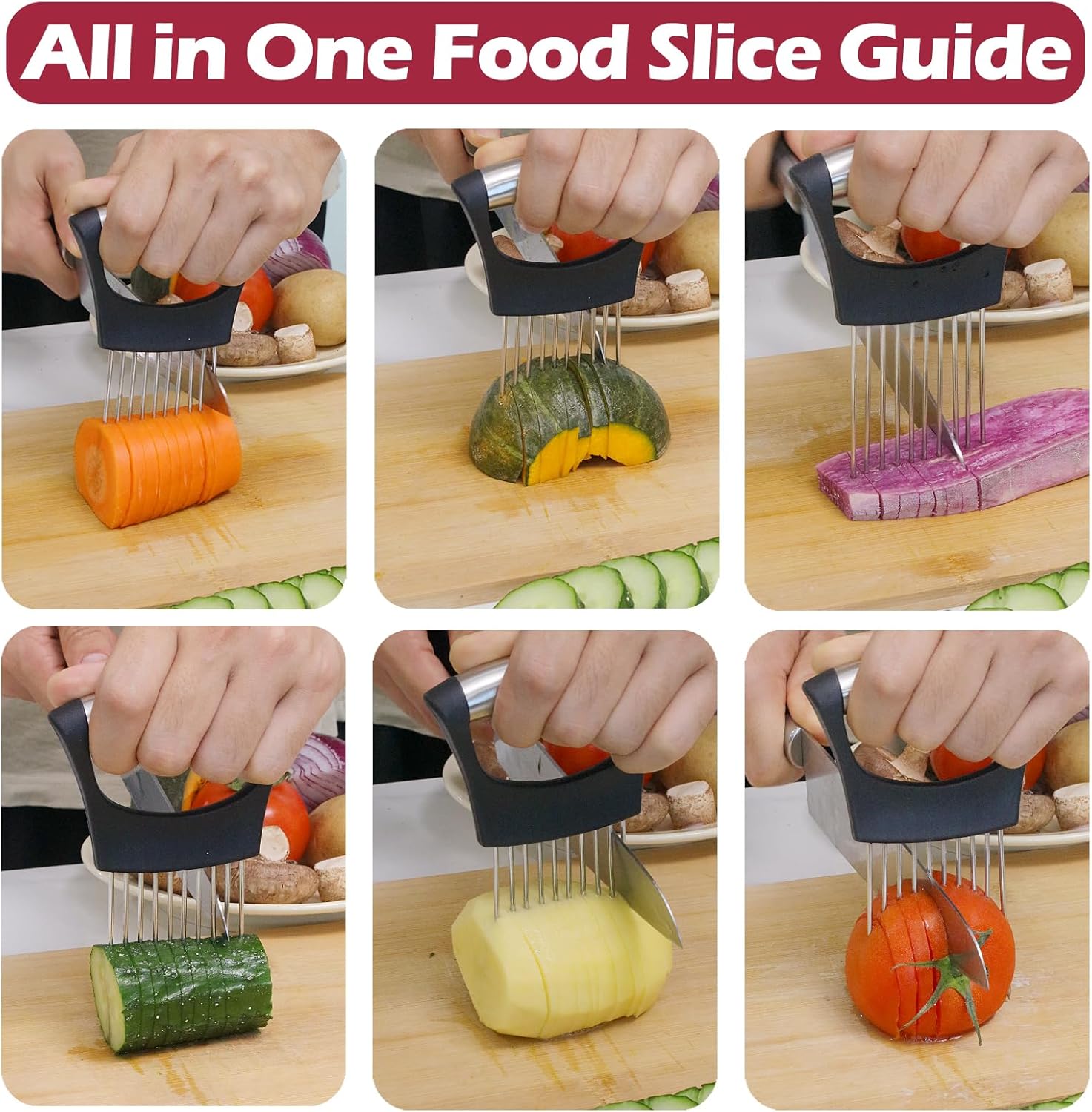 Stainless Steel Onion Cutter H - Onion Holder Slicer recension och pris