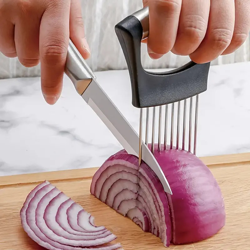 Stainless Steel Onion Needle S - Onion Holder Slicer recension och pris