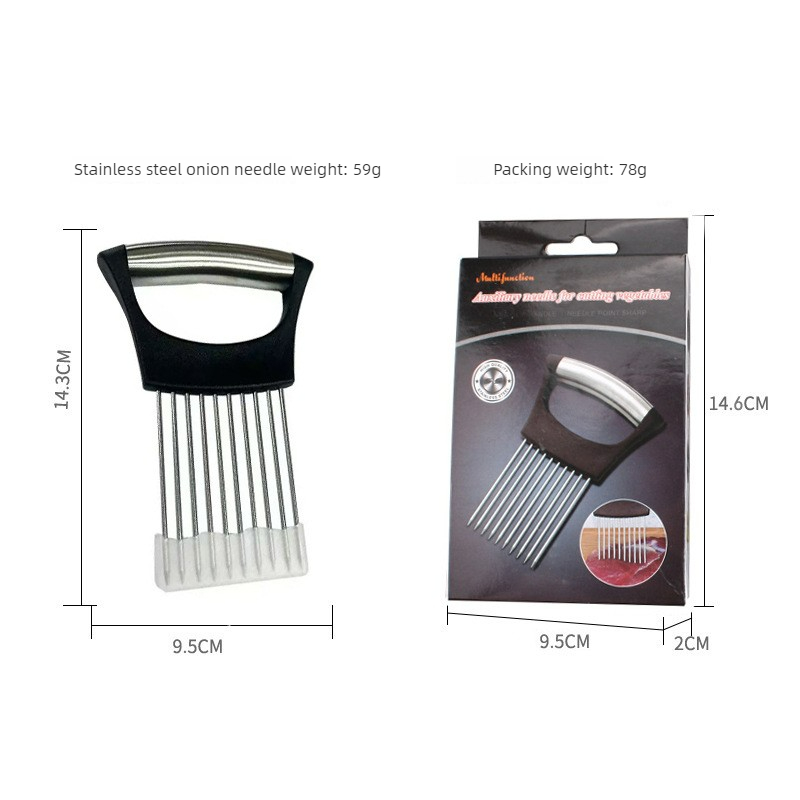 Stainless Steel Onion Needle S - Onion Holder Slicer recension och pris