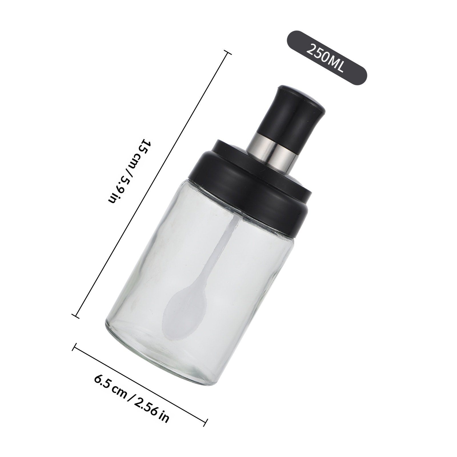 4Pcs Glass Spice Jar with Spoo - Meal Prep Jars With Lids recension och pris