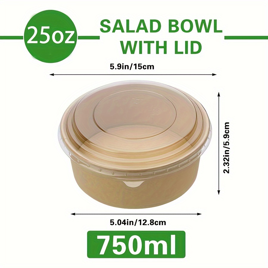 25Oz/750Ml 25/50 Pack Paper Bo - Salad Container Jar recension och pris