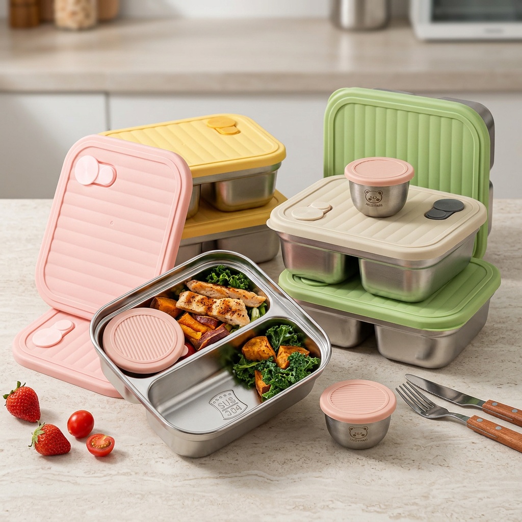 304 Stainless Steel Lunch Cont - Salad Container Jar recension och pris