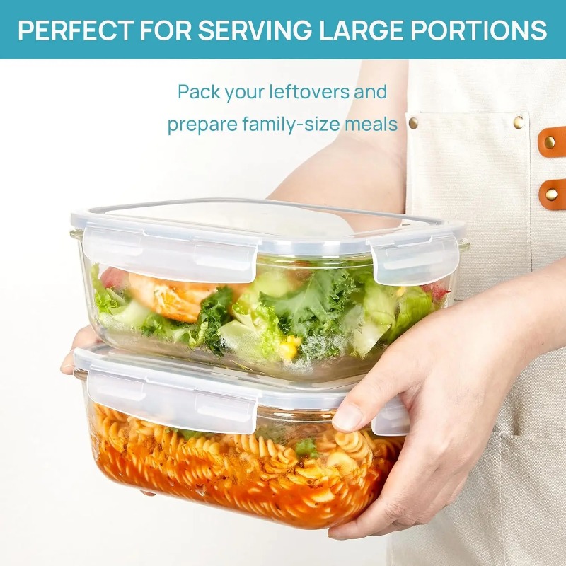 18 Pack Glass Food Storage Con - Meal Prep Jars With Lids recension och pris