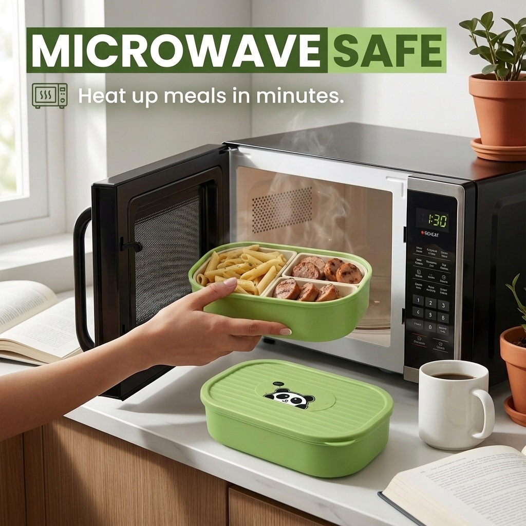 Cute Plastic Divided Lunch Box - Salad Container Jar recension och pris