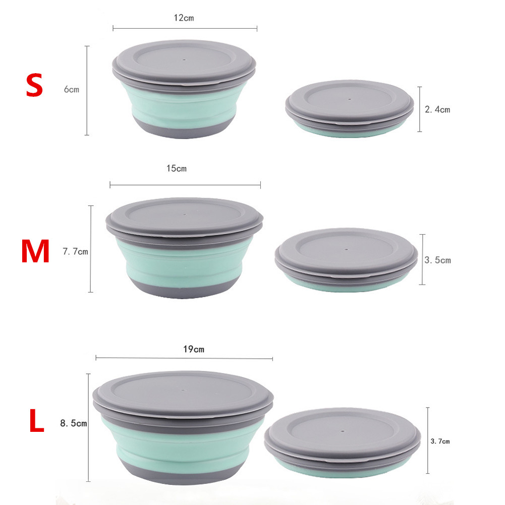 Portable Folding Lunch Box Bow - Salad Container Jar recension och pris