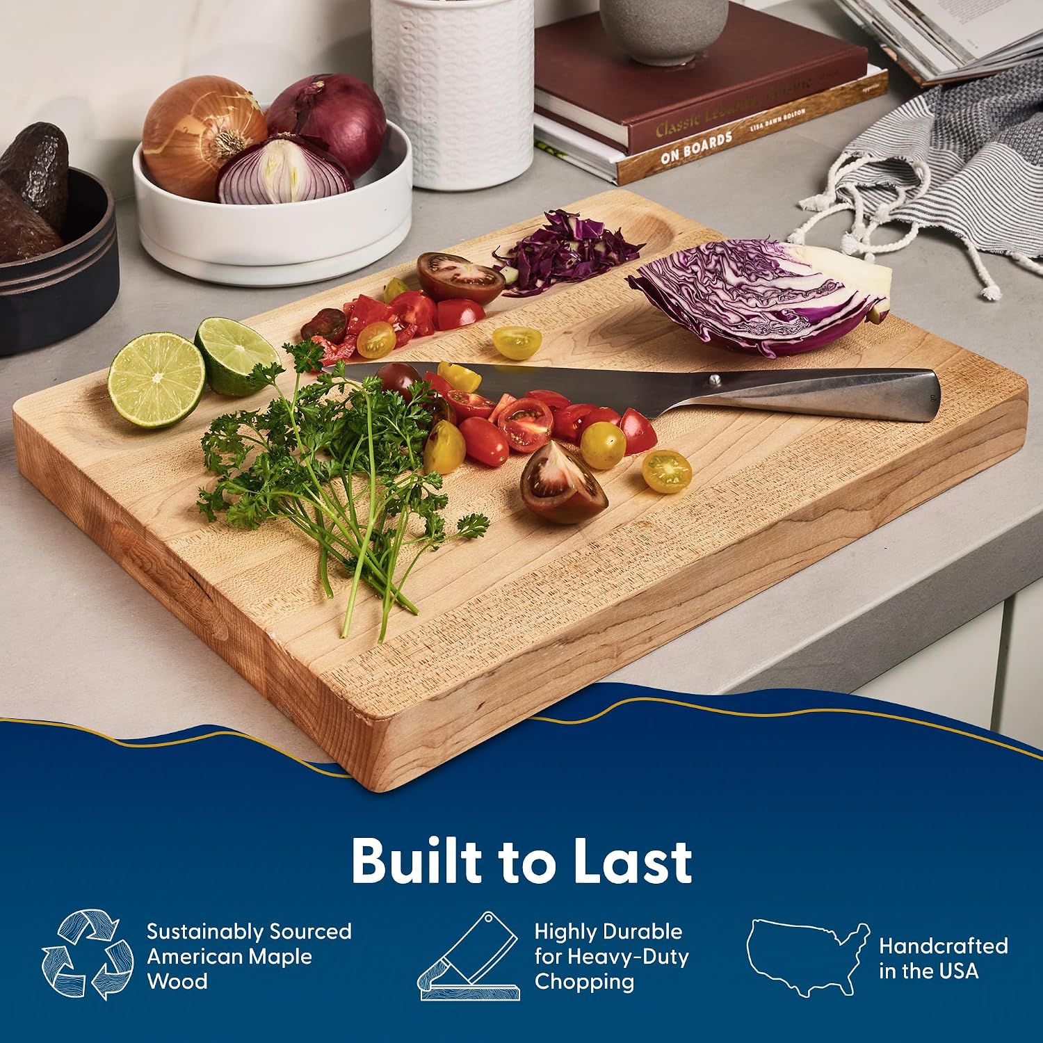 Hard Maple Wood Cutting Board, - Meal Prep For Cutting recension och pris
