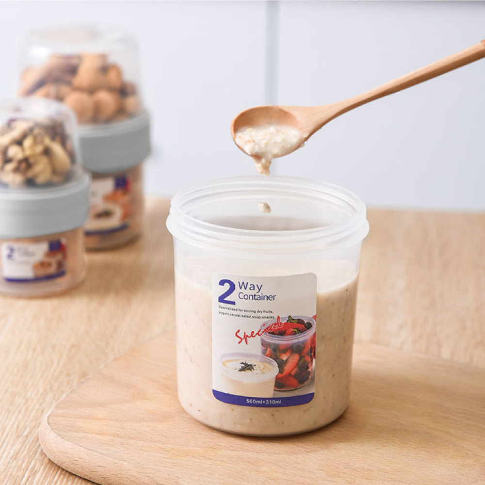 Double Layer Leakproof Food Ca - Meal Prep Jars With Lids recension och pris